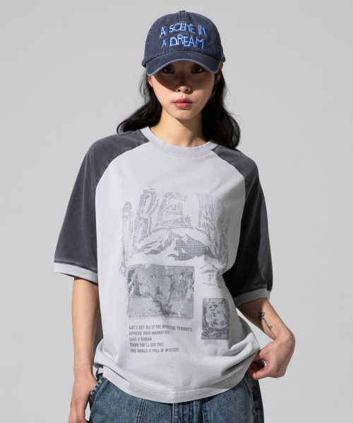 Реглан с эффектом потертости Kate XTT138 (GRAY)