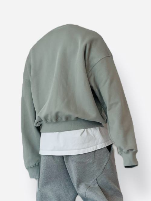Свитшот оверсайз со спущенным плечом (Mint Gray)