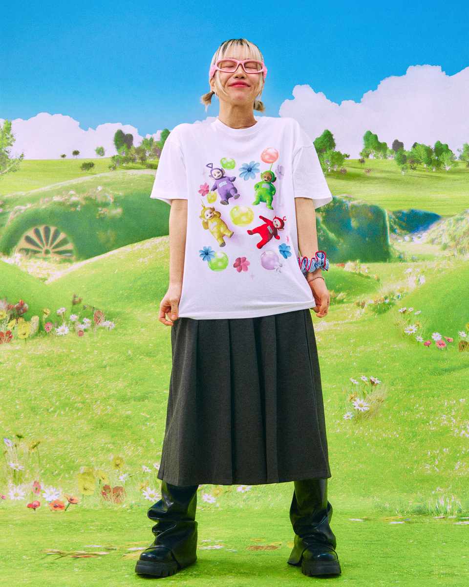 Tシャツ・カットソー LAUGHER Teletubbies Playground T-Shirt Pink TE5 MUSINSA | LAUGHER [Teletubbies] Playground T-Shirt - White