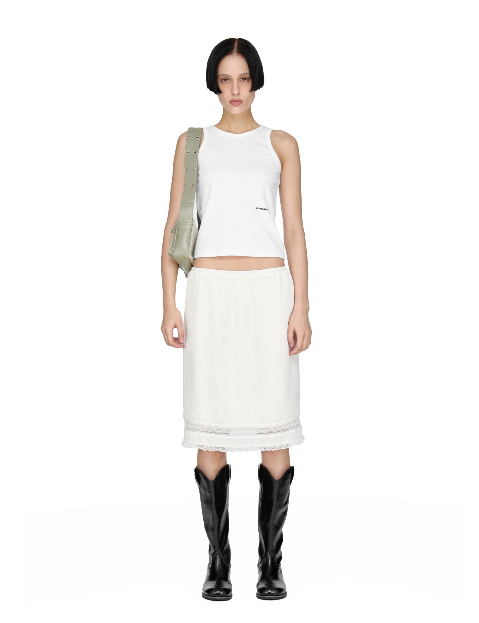 ★2025SS新作★SUNBURNPROJECT★Silky Layered Skirt MUSINSA | SUNBURN PROJECT Silky Layered Skirt, IVORY