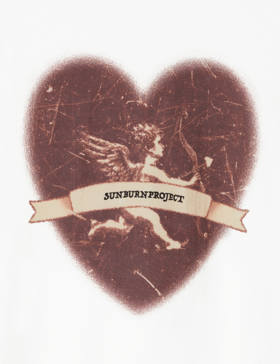 MUSINSA | SUNBURN PROJECT Cupid Overfit T-shirt, WHITE