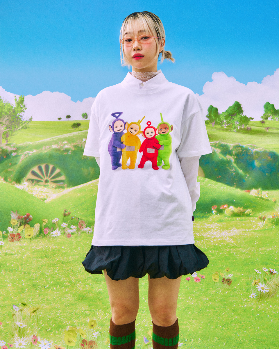 Tシャツ・カットソー LAUGHER Teletubbies Garden Po T-Shirt White TE27 MUSINSA | LAUGHER [Teletubbies] Playground T-Shirt - White