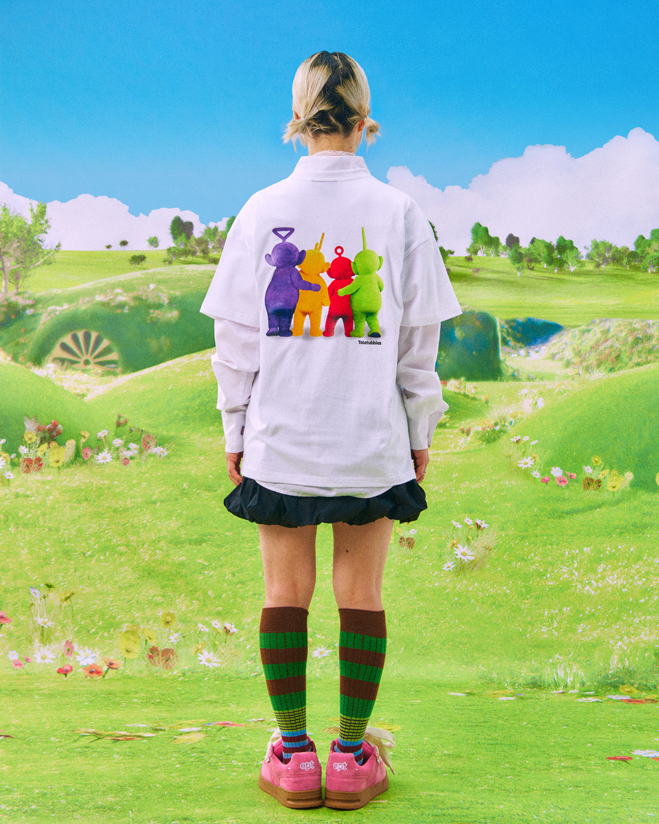 Tシャツ・カットソー LAUGHER Teletubbies Garden Teletubbies T-Shirt White TE19 MUSINSA | LAUGHER [Teletubbies] Hug T-shirt - White