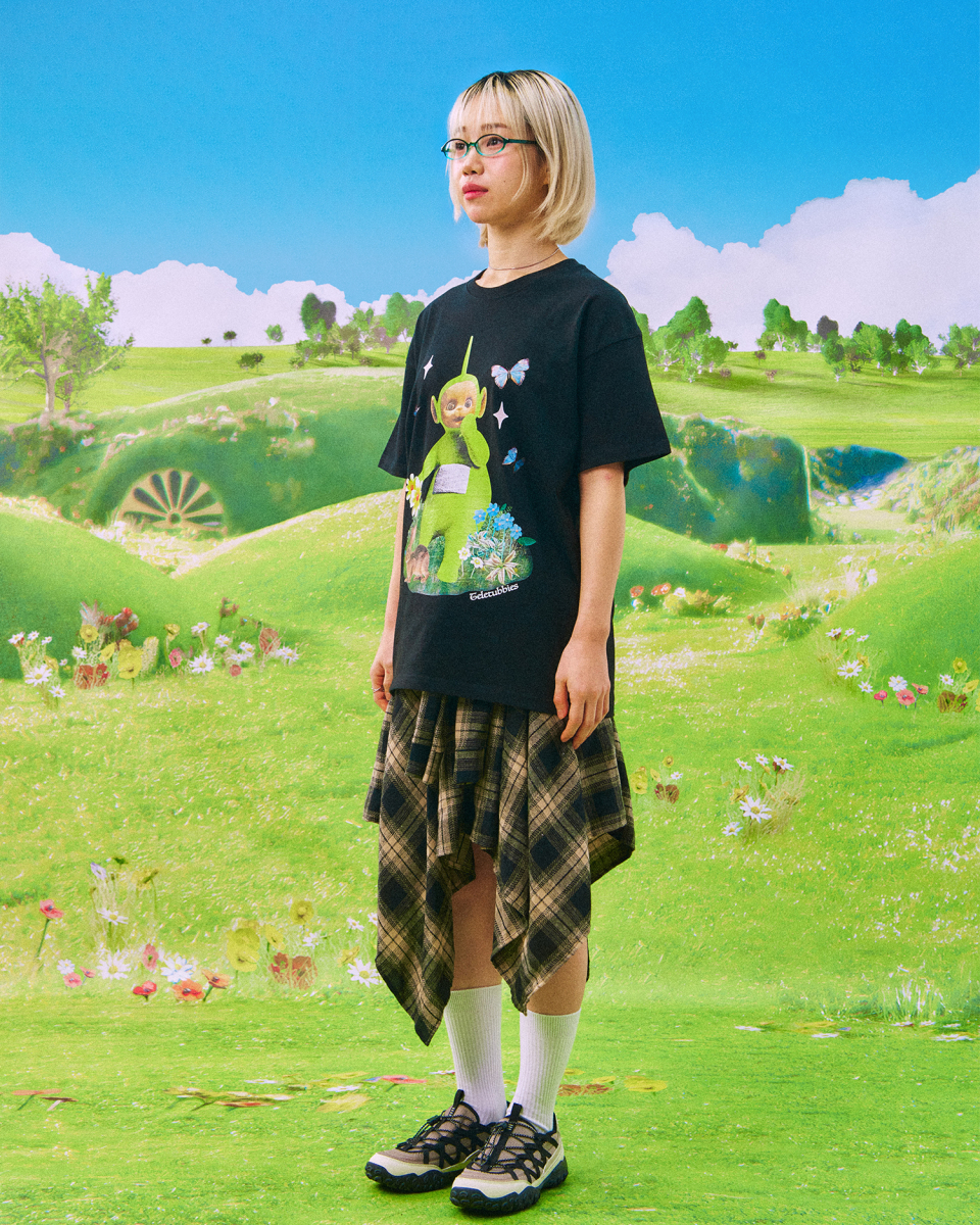 MUSINSA | LAUGHER [Teletubbies] Garden Tubby T-shirt - Black