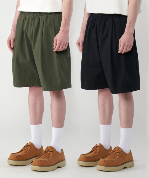 Bermuda хлопок Two-Tuck Wide Half Pants Shorts 3 Colors