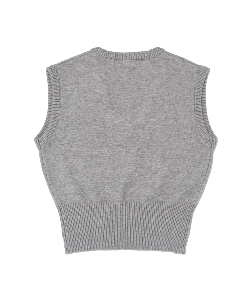 Базовый вязаный жилет с V-вырезом (Grey)