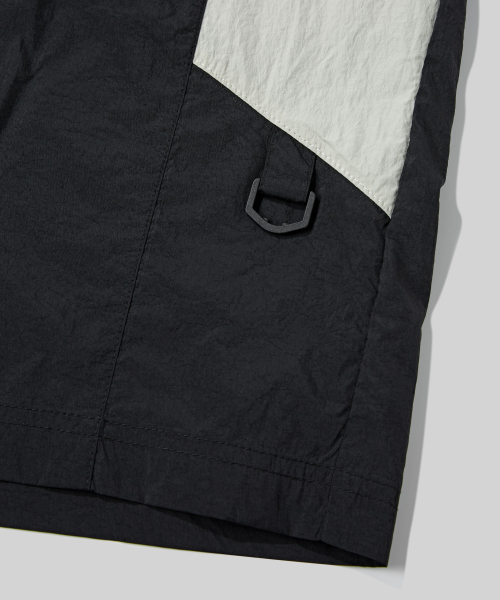 Nylon Split Short Shorts [Black] thumbnail 6