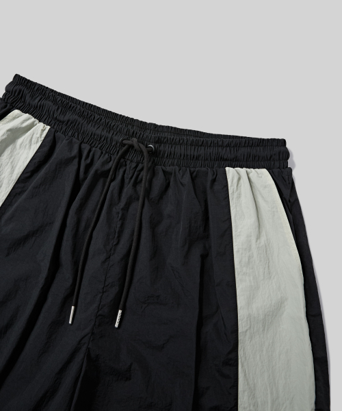 Nylon Split Short Shorts [Black] thumbnail 9