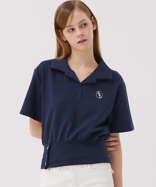 Футболка-поло с пуговицами, Vintage Navy