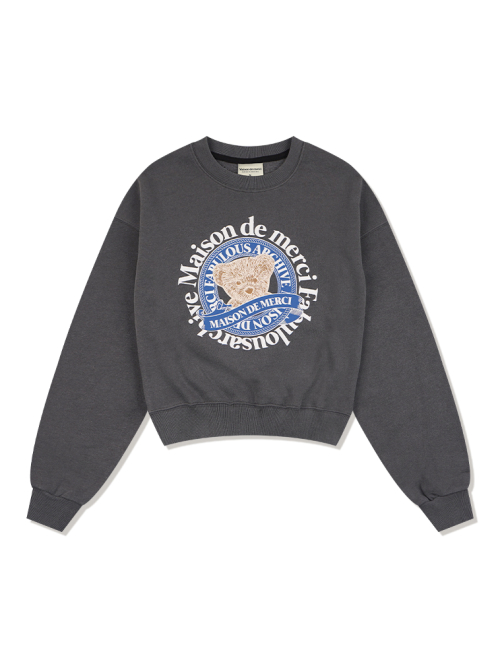 Женский кроп-свитшот Bear Friends Charcoal (FCF1TS206W)