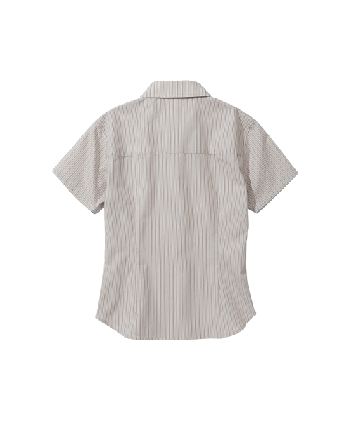 W. полоска Slim Half Shirt [BEIGE]_SEWSH001BEIGE