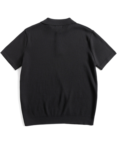 W23 KNITTED POLO SHIRT (ash black)