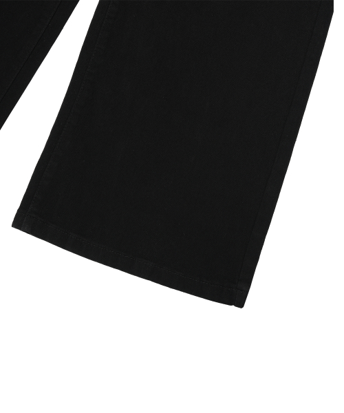 Широкие брюки Canvas на скрытой резинке — Black