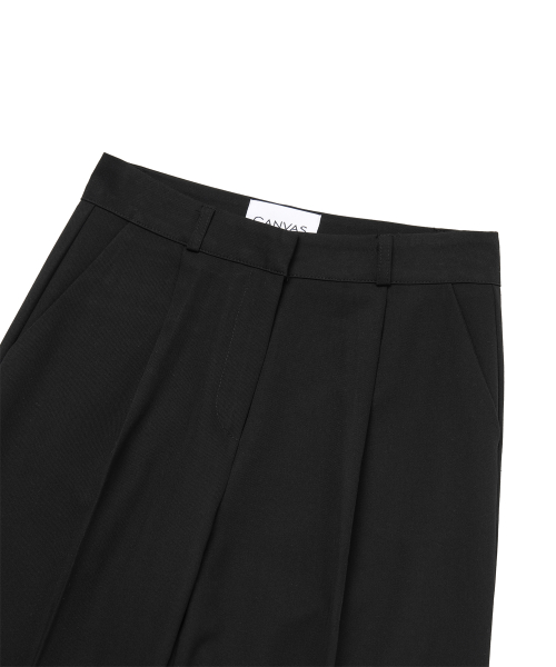 Прямые брюки из канваса Black