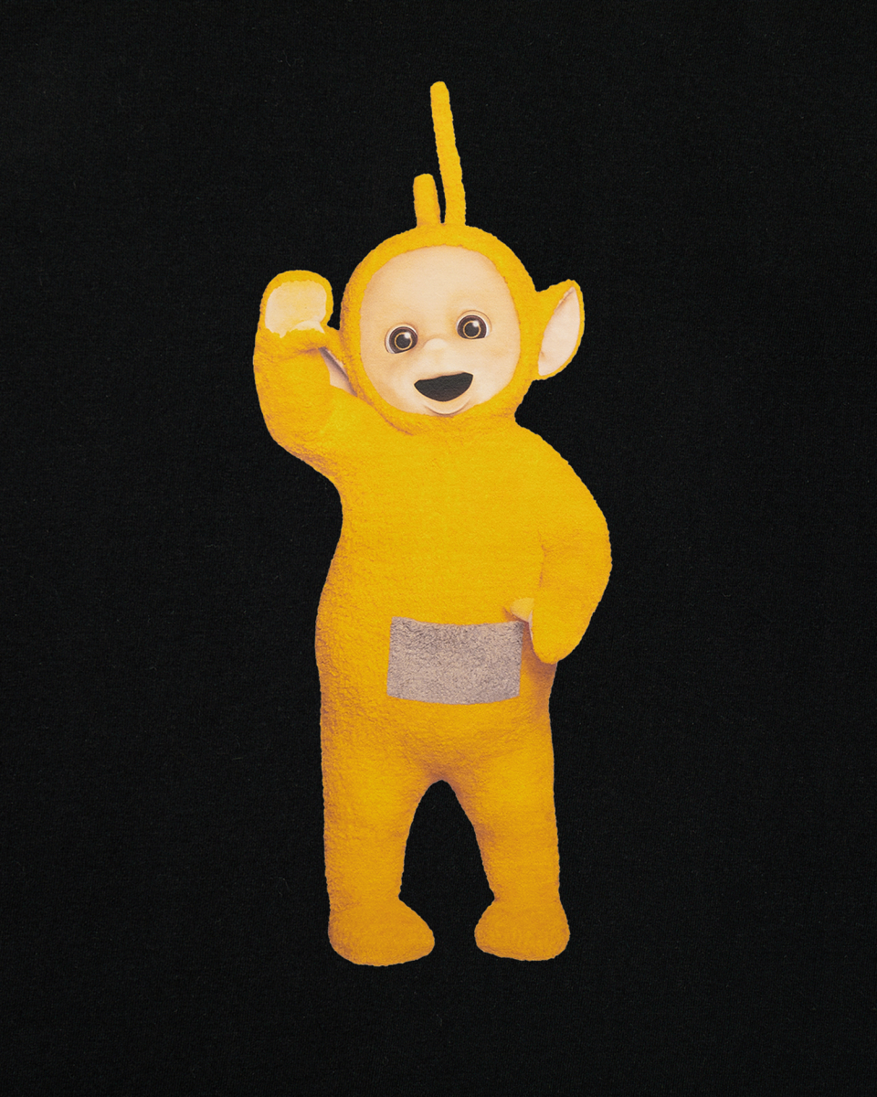 MUSINSA | LAUGHER [Teletubbies] Motion Nana T-shirt - Black