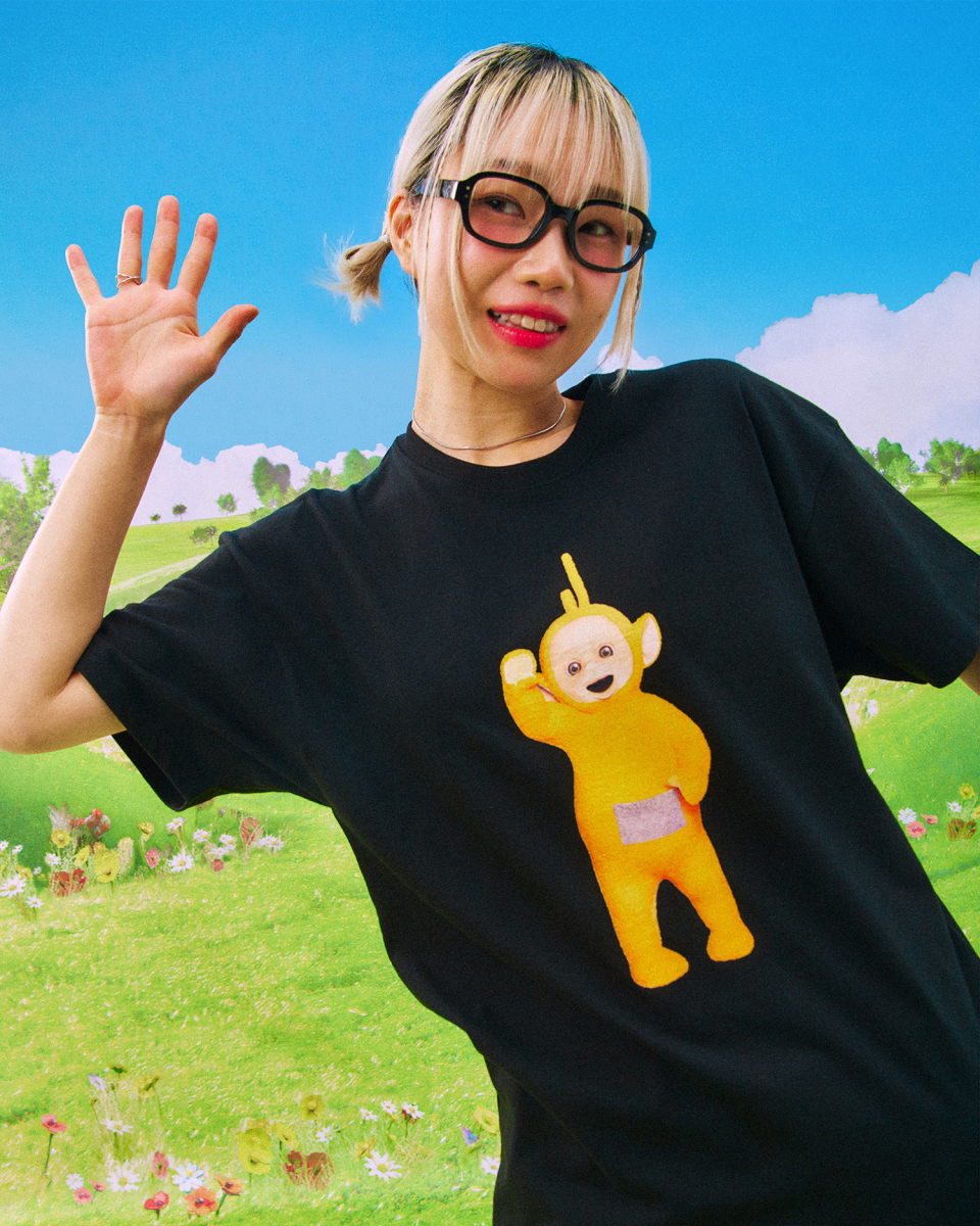 Tシャツ・カットソー LAUGHER Teletubbies Motion Nana T-Shirt Black TE32 MUSINSA | LAUGHER [Teletubbies] Motion Nana T-shirt - Black