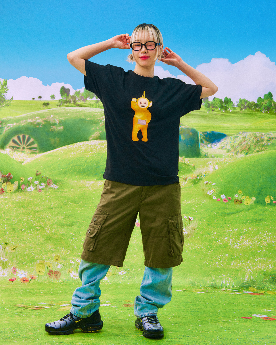 Tシャツ・カットソー LAUGHER Teletubbies Motion Nana T-Shirt Black TE32 MUSINSA | LAUGHER [Teletubbies] Motion Nana T-shirt - Black
