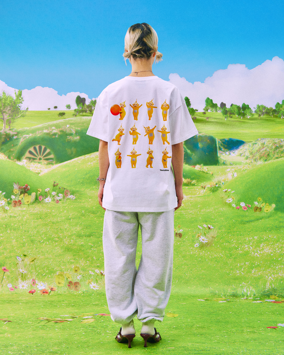 MUSINSA | LAUGHER [Teletubbies] Motion Nana T-shirt - White
