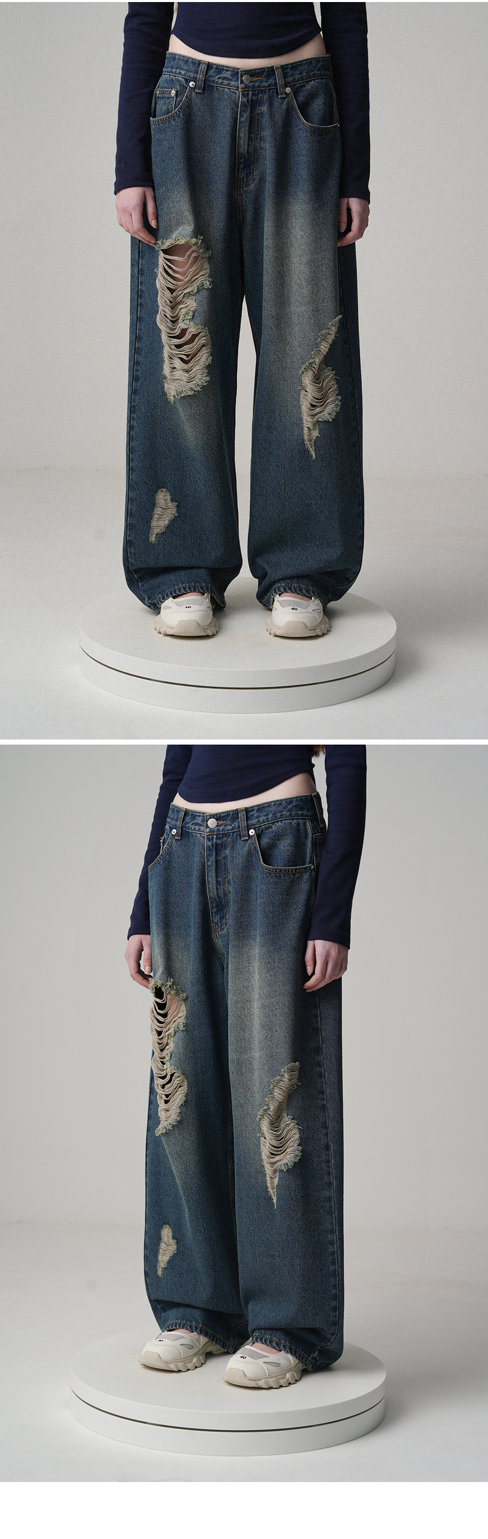 [AVANDRESS] ★24S/S★Brush Destroyed Denim Pants MUSINSA | AVANDRESS Brush Destroyed Denim Pants BLACK