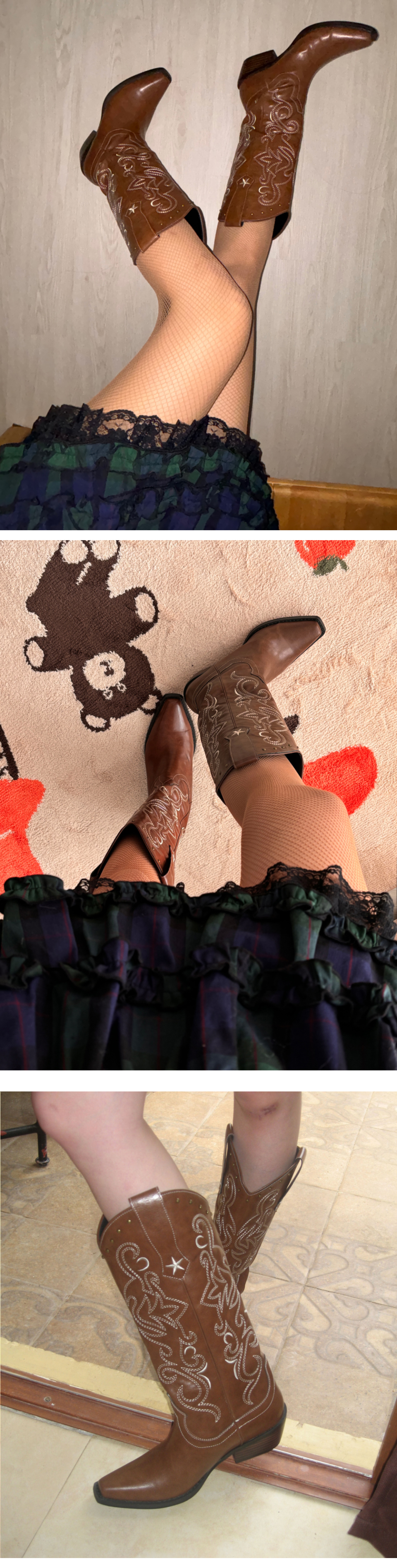 루루서울(LOULOUSEOUL) Hot! Chocolate Western Boots (Brown