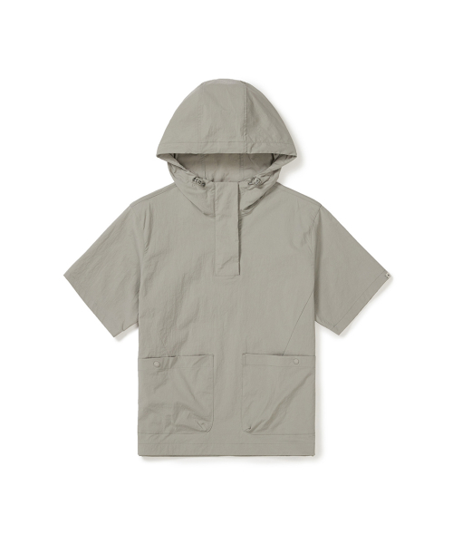 Женский анорак с капюшоном и коротким рукавом Fog Gray (S25MWRAN69)