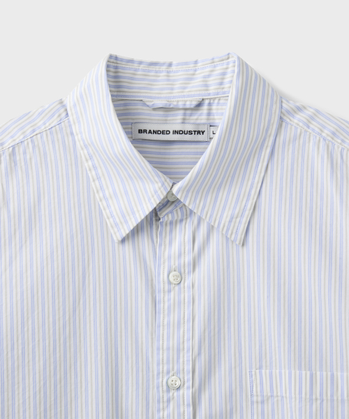NOBLE STRIPE SHIRT [SKY BLUE]