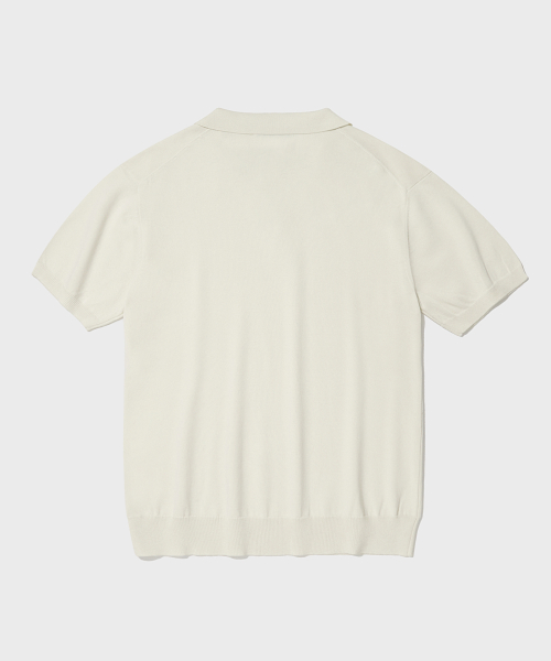 HS KNIT OPEN COLLAR SHIRT_IVORY