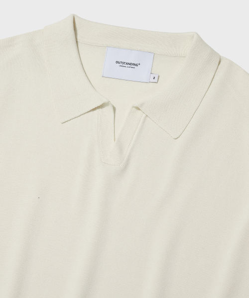 HS KNIT OPEN COLLAR SHIRT_IVORY