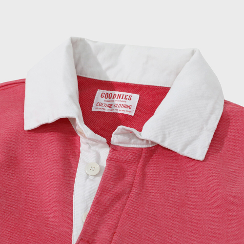 Винтажная регбийка в стиле аутдор, Red