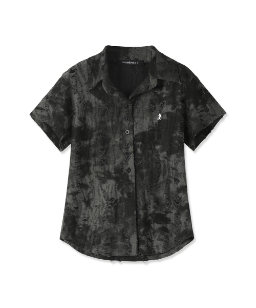 Dark Cloud Line Shirt BLACK