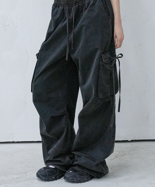 S Dyed Cargo Denim Pants - 2COL