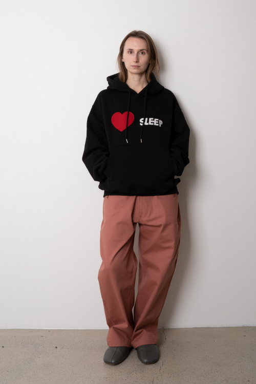 i love sleep hoodie [black]