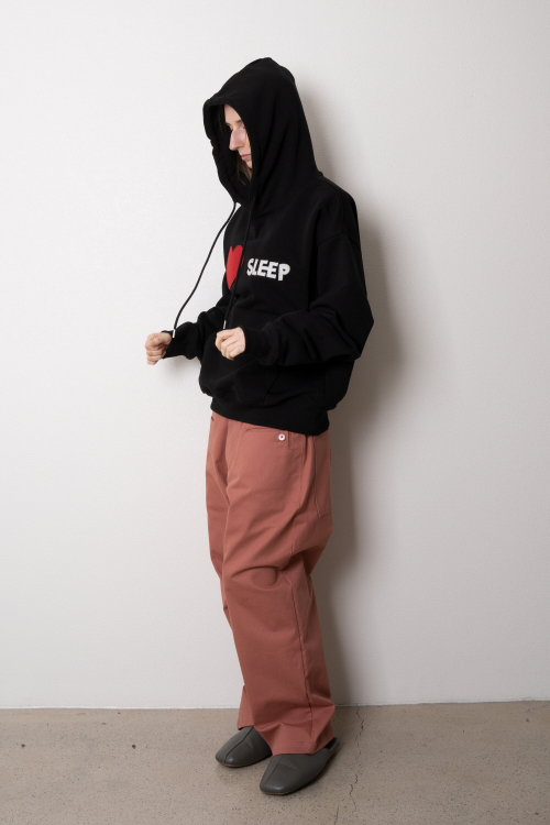 i love sleep hoodie [black]