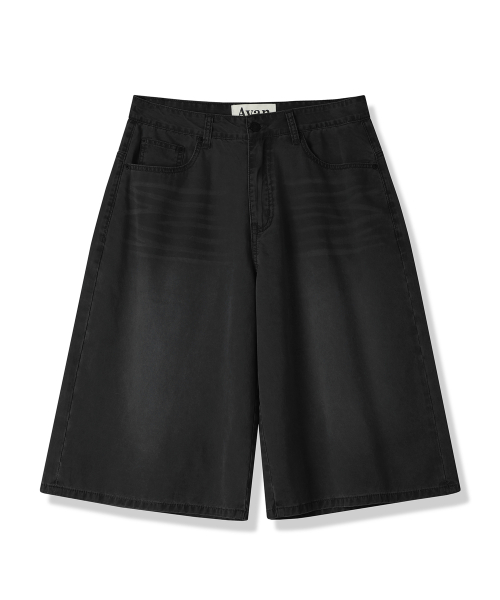 Dyed Bermuda Denim Pants KHAKI