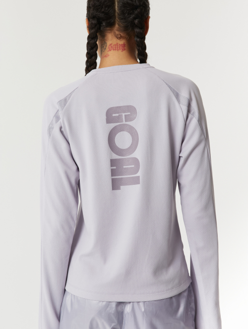 WS LONG SLEEVE QUARTER ZIP-UP-LAVENDER