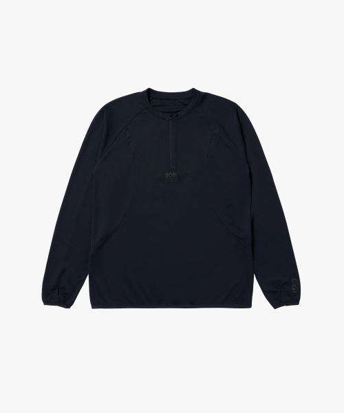 MS LONG SLEEVE QUARTER ZIP-UP-NAVY