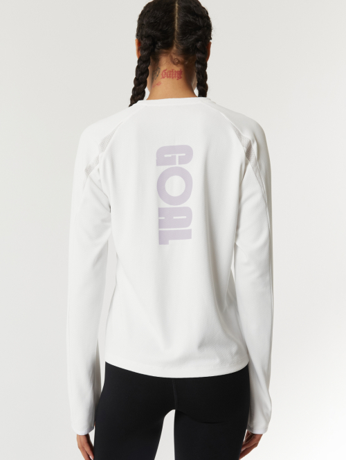WS LONG SLEEVE QUARTER ZIP-UP-WHITE