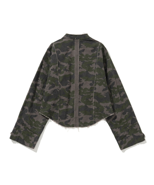 Camouflage Ripstop Crop Jacket Dark Khaki