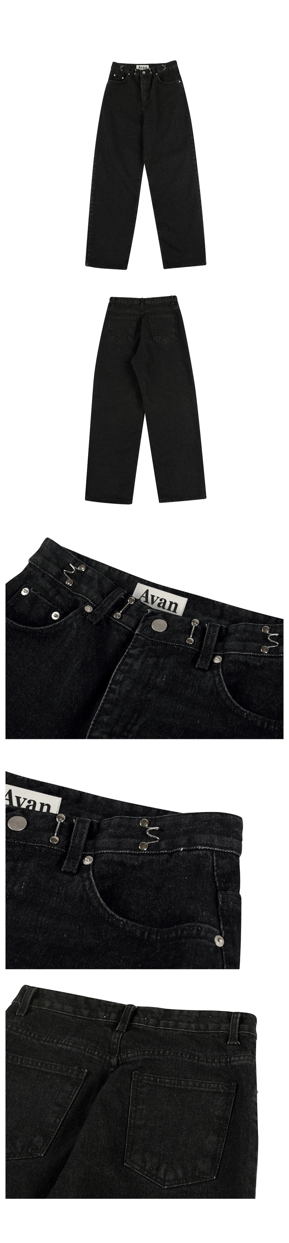 デニム・ジーパン AVANDRESS BUCKLE WIDE DENIM PANTS QUILTING DUSTY BLACK MUSINSA | AVANDRESS BUCKLE WIDE DENIM PANTS BLACK