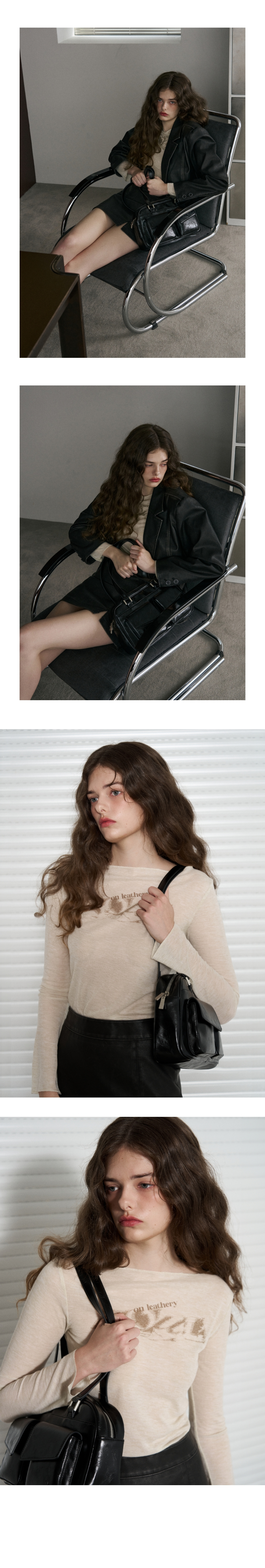 MUSINSA | LEATHERY Planche Shoulder Bag [BLACK]