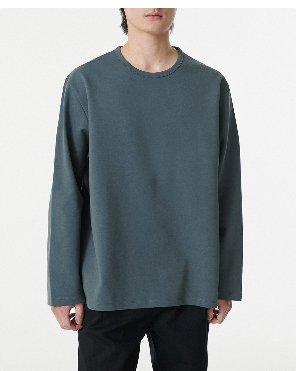 Tシャツ・カットソー *MUSINSA STANDARD* Ponte Crew Neck Long Sleeve T-Shirt Melan MUSINSA | MUSINSA STANDARD Ponte Crew Neck Long Sleeve T