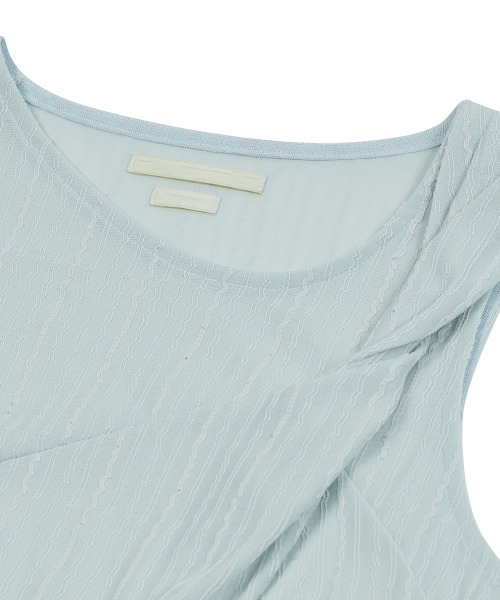 Twisted Sleeveless Top [Sky Blue]