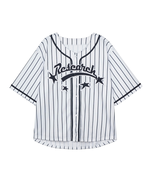 Star Logo Applique Baseball Shirts White