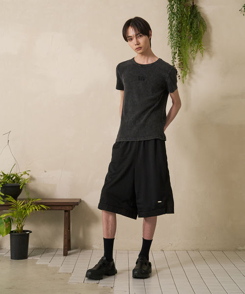 Oval Basketball Mesh Short Black