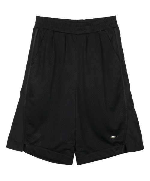 Oval Basketball Mesh Short Black