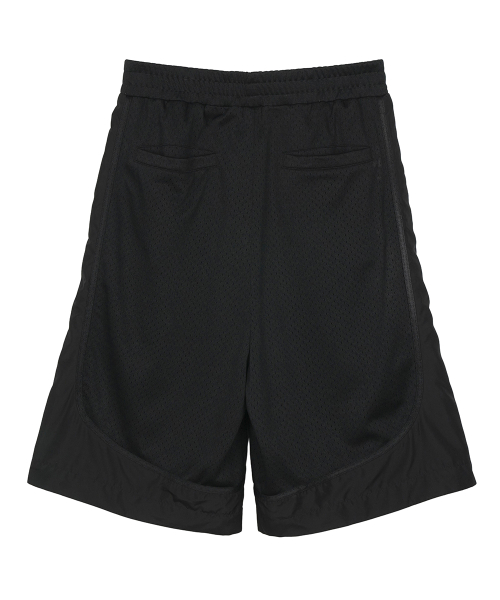 Oval Basketball Mesh Short Black