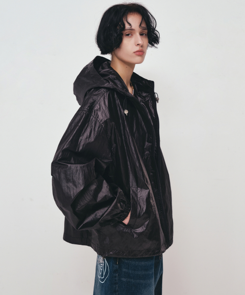 NICOLE HOODY BLOUSON JUMPER_BLACK