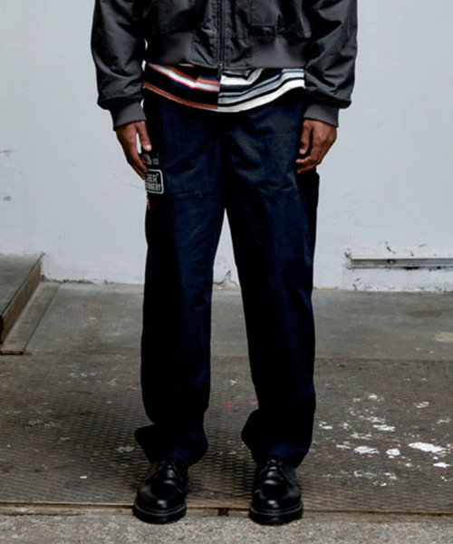 Board Work Pants with Patch Detail Navy