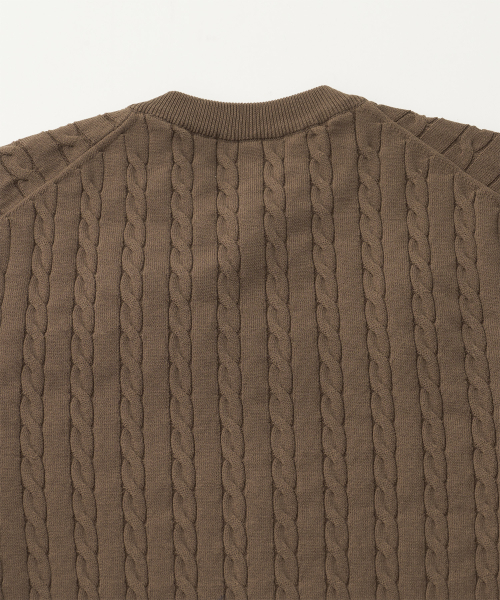 Current Cable Cardigan (Mild Brown)