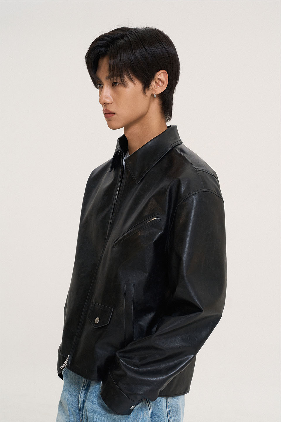 DOFFJASON ■ Pyro Single Leather Jacket ジャケット MUSINSA | DOFFJASON Pyro Single Leather Jacket BLACK